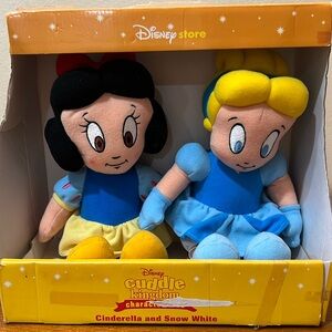 DISNEY CINDERELLA AND SNOW WHITE PLUSH 12”